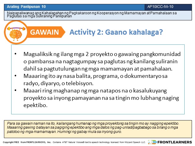 Frontlearners Araling Panlipunan 10: AralingPanlipunan10_062_Gawain2